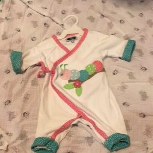 Baby girl mud pie caterpillar outfit 6-9 mos